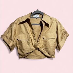 Madison Tan Collard Crop